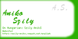 aniko szily business card